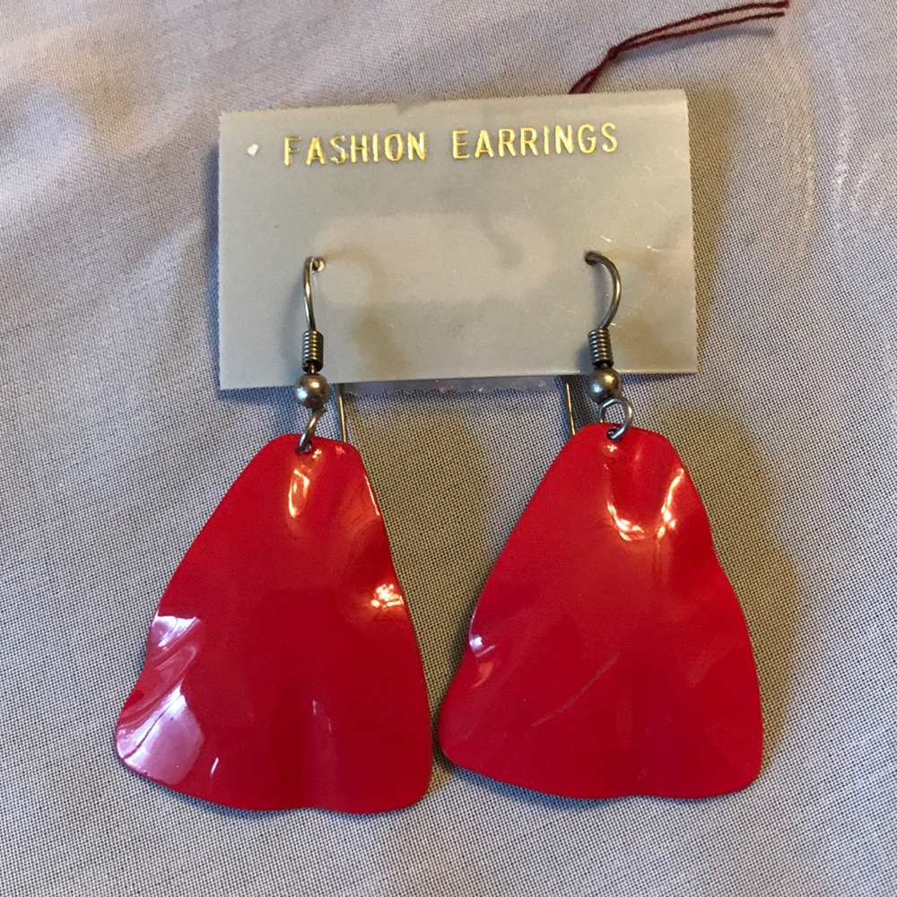 Ladies Red Fashion Earrings